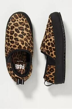 NWOT P448 Laby Leopard Calf Hair Slippers in Cheetah Print, EU 41